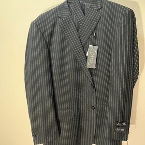 2 Button 3 Piece Black Pinstripe Suit - NEW WITH TAGS